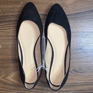 Old navy new with tags black suede flats, size 9